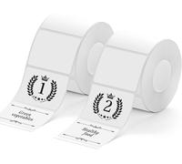 TIANYI-Logei Lot de 2 rouleaux d'étiquettes autocollantes 40 x 70 mm - Étiquettes thermiques - Étiquettes d'adresse imperméables - Papier pour étiqueteuse de rechange - Petites entreprises, école, bu
