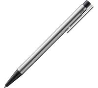 Tianyi-Logo Matt Black - Stylo À Bille Dans Un Corps Élégant Et Robuste En Acier Inoxydable - Avec Recharge De Grande Capacité M 16 De Pointe Moyenne En Noir