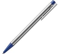 Tianyi-Logo Matt Blue - Stylo À Bille Dans Un Corps Élégant Et Robuste En Acier Inoxydable - Avec Recharge De Grande Capacité M 16 De Pointe Moyenne En Bleu