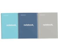 Tianyi-- Lot 3 Cahiers A4, Notebook Emotions, 80 Pages 90 G/M², Cahier À Points Dots, Cahiers À Couverture Rigide Et Spirale, 2 Perforations Pour Le Classement, Fournitures Scolaires Ou Le Bureau