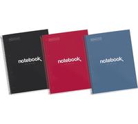 Tianyi-- Lot Cahiers A4, Notebook Emotions, 80 Pages 90 G/M², Cahiers Quadrillés 5 Mm, Cahiers À Couverture Rigide Et Spirale, 4 Perforations, Petits Carreaux, Fournitures Scolaires Ou Le Bureau