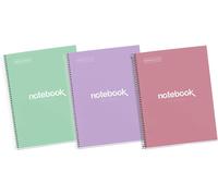 Tianyi-- Lot Cahiers A4, Notebook Emotions, 80 Pages 90 G/M², Cahiers Quadrillés 5 Mm, Cahiers À Couverture Rigide Et Spirale, 4 Perforations, Petits Carreaux, Fournitures Scolaires Ou Le Bureau