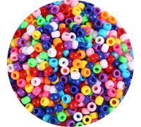 Tianyi-Lot De 1 000 Perles En Plastique Multicolores Pour Tresses De Cheveux, Loisirs Créatifs, Lot Moyen, Classique)