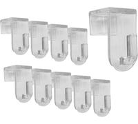 Tianyi-Lot De 10 Crochets De Fenêtre - Transparent - Pour Fenêtres Jusqu'à 17 Mm D'épaisseur - Idéal Pour Votre Décoration De Fenêtre - 35 X 20 Mm