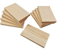 Tianyi-Lot De 10 Planches De Bois Rectangulaires En Bois Brut Pour Travaux Manuels, 10 X 6 X 1 Cm, Blocs De Bois Vierges Pour Sculpter, Peindre Et Brûler