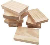 Tianyi-Lot De 10 Planches De Bois Rectangulaires En Bois Brut Pour Travaux Manuels, 12 X 8 X 2 Cm, Blocs De Bois Vierges Pour Sculpter, Peindre Et Brûler