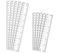 Tianyi-Lot De 10 Règles En Plastique Transparent De 15 Cm Et 20 Cm - Règle Droite Incassable - Règle Métrique En Plastique Transparent Pour L'école, Le Bureau, La Maison