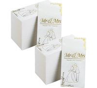 Tianyi-Lot De 100 Serviettes De Table Jetables Mr & Mrs En Feuille D'or Pour Mariage, Fête D'anniversaire, De Fiançailles, Décoration De Fête