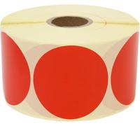 Tianyi-Lot De 1000 Pastilles Adhésives Colorées Sur Rouleau - 25 X 25 Mm - Rouge - À Pois - Autocollants Ronds - Parfaits Pour Étiqueter Au Bureau - Autocollants Ronds