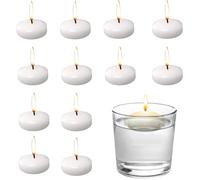 Tianyi-Lot De 12 Bougies Flottantes Blanches Lumineuses Étanches 35 X 16 Mm Grandes Bougies Chauffe-Plat, 30 À 60 Minutes De Durée De Combustion