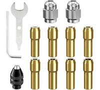 Tianyi-Lot De 13 Mandrins De Perçage Für Dremel, Mandrin Compatible Für Dremel, 0,8mm À 3,2mm Remplacement 4486 Mandrin À Changement Rapide, Remplacement 4485 Pince De Serrage En Laiton Écrou Metal