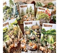 Tianyi-Lot De 150 Kits De Journalisation, Accessoires Pour Forêt, Fleurs Scrapbooking Stickers Pour Scrapbook, Junk Journaling, Bullet Journal, Diy Crafts, Painting (Forest House)