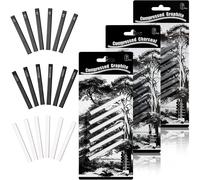 Tianyi-Lot De 18 Bâtons De Charbon Comprimé Carrés En Graphite Pour Dessin, Loisirs Créatifs, Esquisse, Ombrage, Artistes