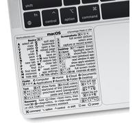 TIANYI-Lot de 2 autocollants de raccourcis Mac OS Autocollants de clavier Mac pour Mac OS Autocollants en vinyle laminé sans résidus pour MacBook Autocollants de raccourci MacBook pour Air