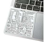 TIANYI-Lot de 2 Autocollants de Raccourcis Mac OS Clavier en Vinyle Transparent Sans Résidus pour MacBook