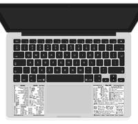Tianyi-Lot De 2 Autocollants En Vinyle Laminé Sans Résidus Pour Mac Os + Word/Excel (Pour Mac) - Pour Macbook Air/Pro/Imac/Mac/Mini (Blanc/2)