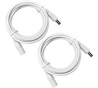TIANYI-Lot de 2 câbles d'extension d'alimentation CC mâle vers femelle de 3 pieds 5,5 mm x 2,1 mm pour caméra de sécurité, bande lumineuse LED, adaptateur d'alimentation 12 V CC et plus encore (blanc
