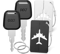 Tianyi-Lot De 2 Clés De Valise, Compatibles Avec Tsa007/002 Et Étiquettes De Bagages, 007 002, Pour Bagages, Valises, Mot De Passe, Serrures À Mot De Passe, En Aluminium, Pour Sacs De Voyage, Valises