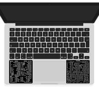 TIANYI-Lot de 2 Feuilles d'Autocollants pour Raccourcis Clavier Mac OS, Word & Excel Référence Rapide pour Clavier
