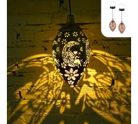 TIANYI-Lot de 2 Lampes Solaires à Suspendre en Extérieur pour Décoration de Jardin, Étanches pour Balcon, Terrasse, Projet de Beau Motif (Fée)