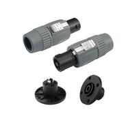 TIANYI-Lot de 2 paires de connecteurs pour haut-parleur audio, fermeture rotative NL4FC Speakon pour montage de câbles et connecteurs ronds pour adaptateur audio, amplificateur, mixeur