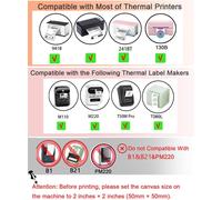 TIANYI-Lot de 2 paquets de 2 étiquettes thermiques rondes pour imprimante d'étiquettes M110/M120/M220/M221, étiquettes thermiques circulaires de 5 cm pour le travail et la maison, 140 pièces pour imp
