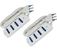 TIANYI-Lot de 2 prises multiprises prises prises électriques 10/16 A, fiche grosse 16 A (4 places prises câble 3 M)