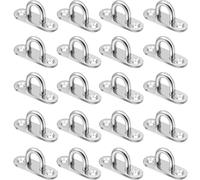 TIANYI-Lot de 20 plaques oculaires en acier inoxydable ¿ M5 avec ?illet pour suspendre des objets, crochets de fixation, support mural, fixation de voile d'ombrage, crochet de plafond, accessoires de