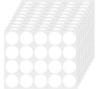 Tianyi-Lot De 200 Pastilles Adhésives Blanches - En Vinyle - 50 Mm - Amovibles - Rondes - Étanche - Pour Bureau\U2026