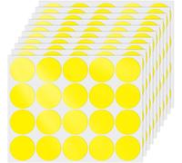 Tianyi-Lot De 200 Pastilles Adhésives Jaunes - En Vinyle - 50 Mm - Amovibles - Rondes - Étanche - Pour Bureau\U2026