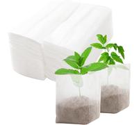 Tianyi-Lot De 200 Sacs De Croissance Pour Pots De Fleurs, Sacs De Plantation En Tissu Non Tissé, Biodégradable, Sacs Non Tissés, Pour Le Jardinage, L'écologie, L'agriculture (20 X 20)