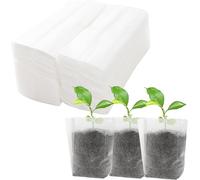 TIANYI-Lot de 200 sacs de croissance pour pots de fleurs, sacs de plantation en tissu non tissé, biodégradable, sacs non tissés, pour jardinage, écologie, agriculture (16 x 20)