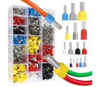 Tianyi-Lot De 2000 Embouts De Câble, 0,5 Mm² À 10 Mm², Embouts De Câble Jumelés Et Embouts De Câble À Une Ligne Avec Boîte De Rangement, Assortiment D'embouts De Câble Pour Connexion De Fil
