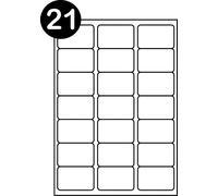 Tianyi-, Lot De 2100 Étiquettes Autocollantes A4, 21 Étiquettes Par Feuille, 63,5 X 38,1 Mm, 2100 Étiquettes Par Feuille, 63,5 X 38,1 Mm, Pour Impression Laser, Jet D'encre,