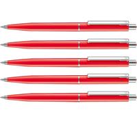 Tianyi-Lot De 25 Stylos Rouge ® Qualité ¿ Mine Rouge Épaisseur M ¿ Dokumentenecht Iso 12757¿2 ¿ Spar Pack Pression Stylos Avec Clip Métal Rechargeable