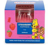 Tianyi-Lot De 3 Bougies Parfumées Dans Un Pot En Verre Fraise, Fraise, Oursons, Idée Cadeau, Coffret Cadeau, Durée De Combustion : 85 G / 20 H