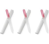 Tianyi-Lot De 3 Limes À Ongles En Verre, Pour Façonner Et Coiffer Les Ongles, Lime En Verre Solide Pour Ongles Naturels Et Artificiels, Double Face, Avec Étui De Protection, Parfaite Pour La Maison