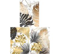 Tianyi-Lot De 3 Peintures Diamant Feuilles Or Et Noir 40x50cm Or Et Noir Peinture Par Numéros Plantes Fleurs Tableau Diamant 40x50 Feuillage Painting Diamant Feuilles Doré Perle Diamond Feuilles