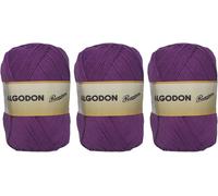 Tianyi-Lot De 3 Pelotes De Fil De Coton Premium 100% Coton Parfait Pour Le Bricolage Et Le Tricot À La Main (Couleur Cardinal 100 G, Env. 220 Mètres)