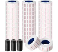 Tianyi-Lot De 30 Rouleaux De 15 000 Étiquettes Blanches Pour Étiqueteuse Mx-5500 Avec 3 Rouleaux D'encre De Recharge