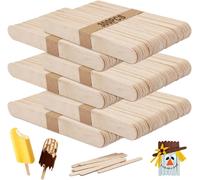Tianyi-Lot De 300 Bâtonnets En Bois Pour Bricolage, 15cm X 1,8cm, Abaisse-Langue, Bâton De Glace Naturel, Spatule Épilation, Décoration Intérieure, Créativité