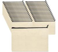 Tianyi-Lot De 32 Trousses En Toile Vierge (21x13 Cm), Pochette Tissu À Peindre Et Personnaliser, Idéal Pour Bricolage Diy, Cadeaux Créatifs, Maquillage Ou Voyage