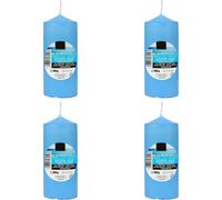 Tianyi-Lot De 4 Bougie Parfumées Fraîcheur Marine, Bougies Bleu Parfumées 11x4.7cm, Bougies Piliers Parfumées 25 Heures De Combustion