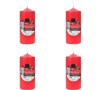 Tianyi-Lot De 4 Bougie Parfumées Fruits Des Bois, Bougies Rouge Parfumées11x4.7cm, Bougies Piliers Parfumées 25 Heures De Combustion