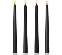 Tianyi-Lot De 4 Bougies À Tige Noires, Pour Mariage, Anniversaire, Hauteur 25 Cm, Diamètre 2,2 Cm, Durée De Combustion : Environ 8 Heures