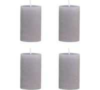 Tianyi-Lot De 4 Bougies Piliers Rustiques Macon - 100 % Paraffine - Longue Durée De Combustion - 8/D5 Cm - Gris Français