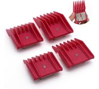 Tianyi-Lot De 4 Peignes De Coupe Professionnels De Style A5 76926-900, 0,3 Cm, 1/4"", 3/8"", 1/2"", Compatible Avec Oster Classic 76 A5 Andis Ag Bg Wahl Km (Magenta)