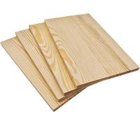 Tianyi-Lot De 4 Planches De Bois Rectangulaires En Bois Brut Pour Travaux Manuels, 25 X 15 X 1 Cm, Blocs De Bois Vierges Pour Sculpter, Peindre Et Brûler