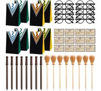 Tianyi-Lot De 40 Baguettes Magiques - Lot De Crayons - Pour Fête D'anniversaire D'enfant - Avec Balai Magique, Baguette Magique, Crayons, Lunettes, Cartes D'invitation, Sacs De Fête Pour
