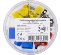 Tianyi-Lot De 45 Embouts De Câble Jumelés Isolés 4,0-16,0 Mm² (20 X 2 X 4,0 Mm² Gris, 10 X 2 X 6,0 Mm² Jaune, 10 X 2 X 10,0 Mm² Rouge, 5 X 2 X 16,0 Mm², Bleu)